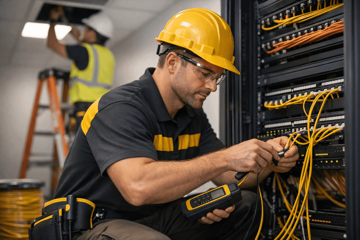 Phone, Internet & Data Cabling service by LintPro Electric